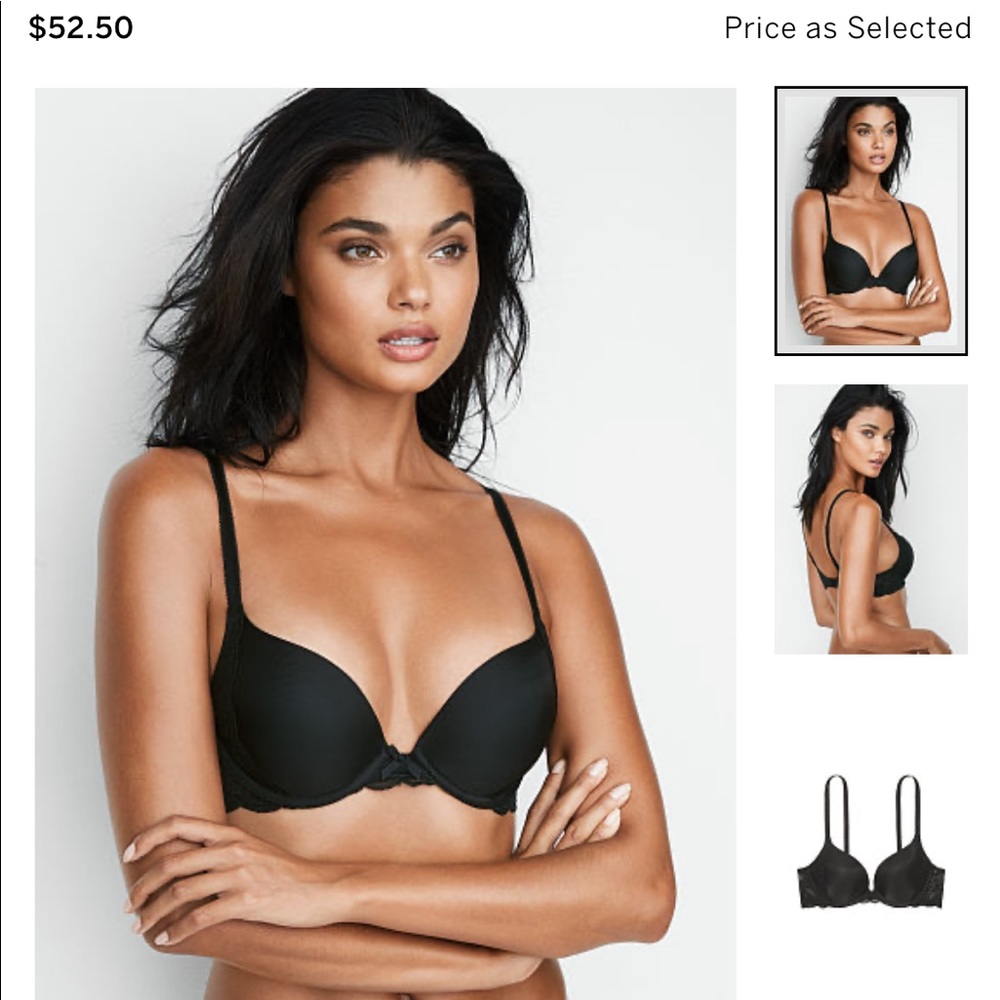 VS Dream Angels Black Push Up 34 DD Bra